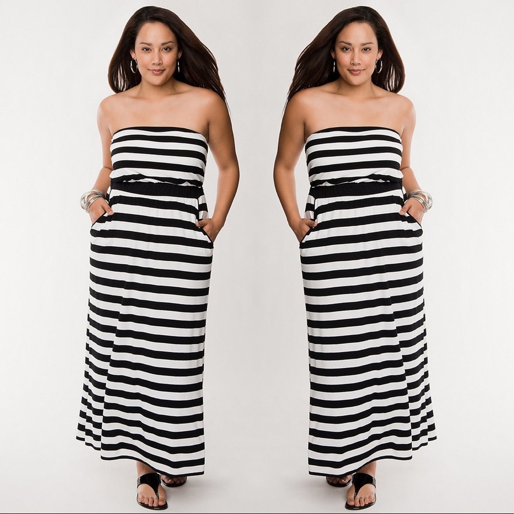 ❣️ Lane bryant stripped maxi dress❣️